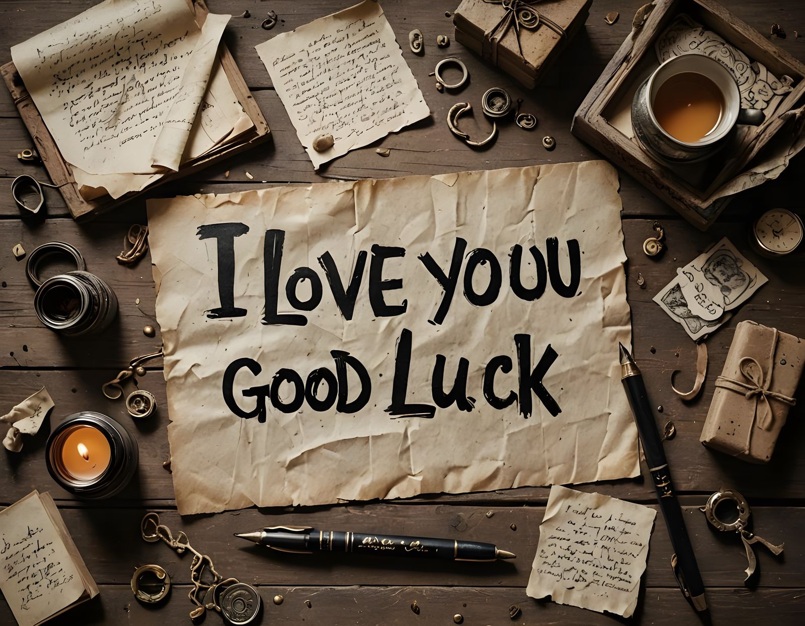 Whimsical Love Note in Soft Focus Study