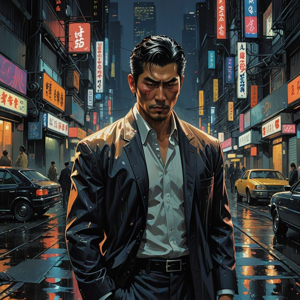 Noir Japanese Mafia Boss in a World of Secrets