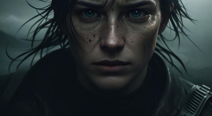 Terrified Person Runs From Unseen Horror: Cinematic Film Sti...