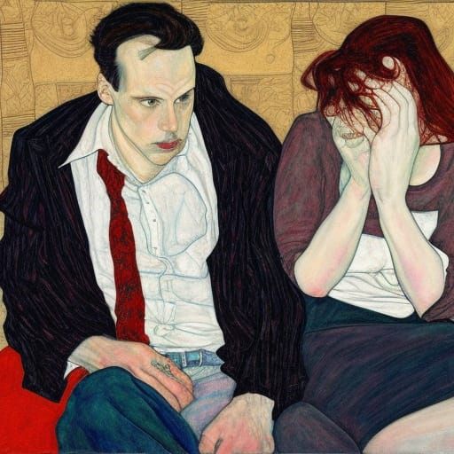 Emotional Breakup in Expressionist Style