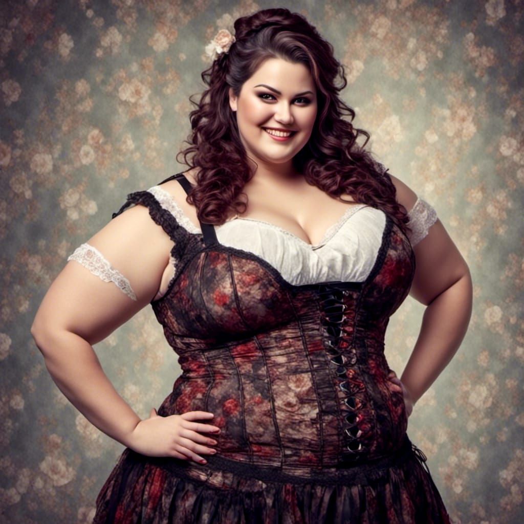 Curvy Woman in Nurse Outfit, Photorealistic Style