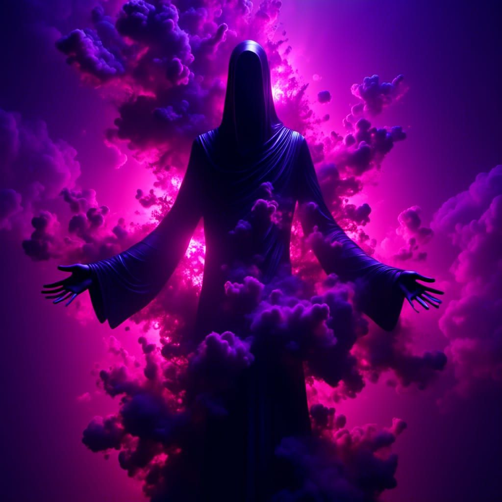 Dark Magic Fantasy Landscape after Catastrophic Event