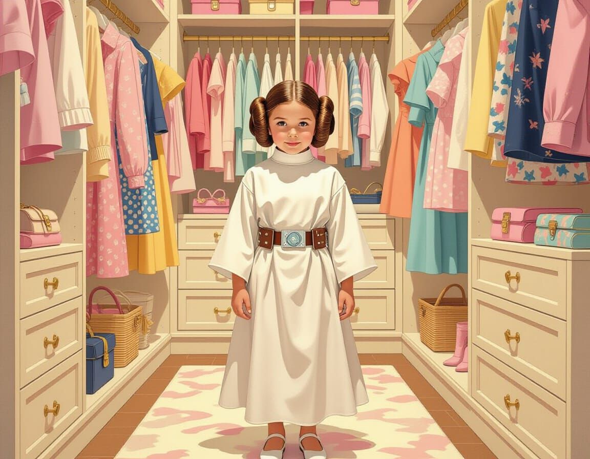Princess Leia in Walk-in Closet, Pin-Up Style