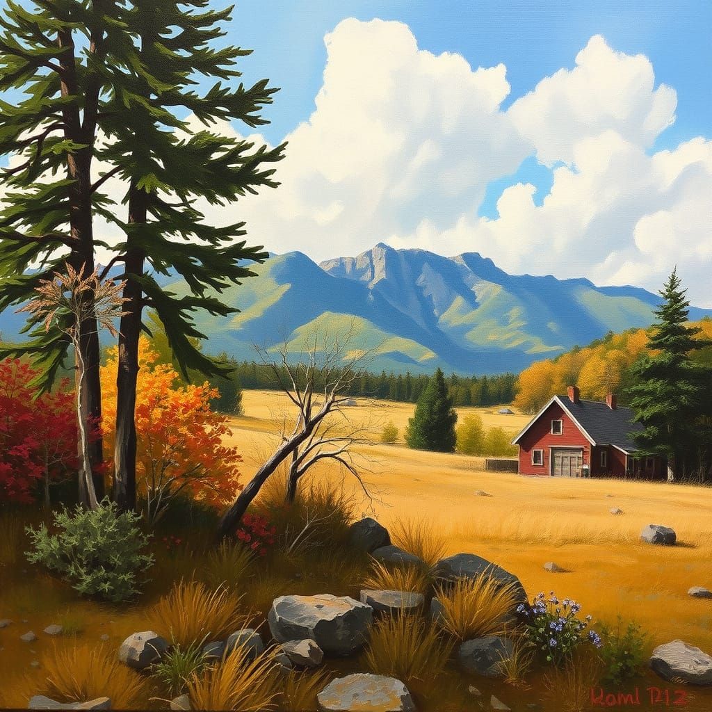 Eclectic Oil Painting Portrait of Hume