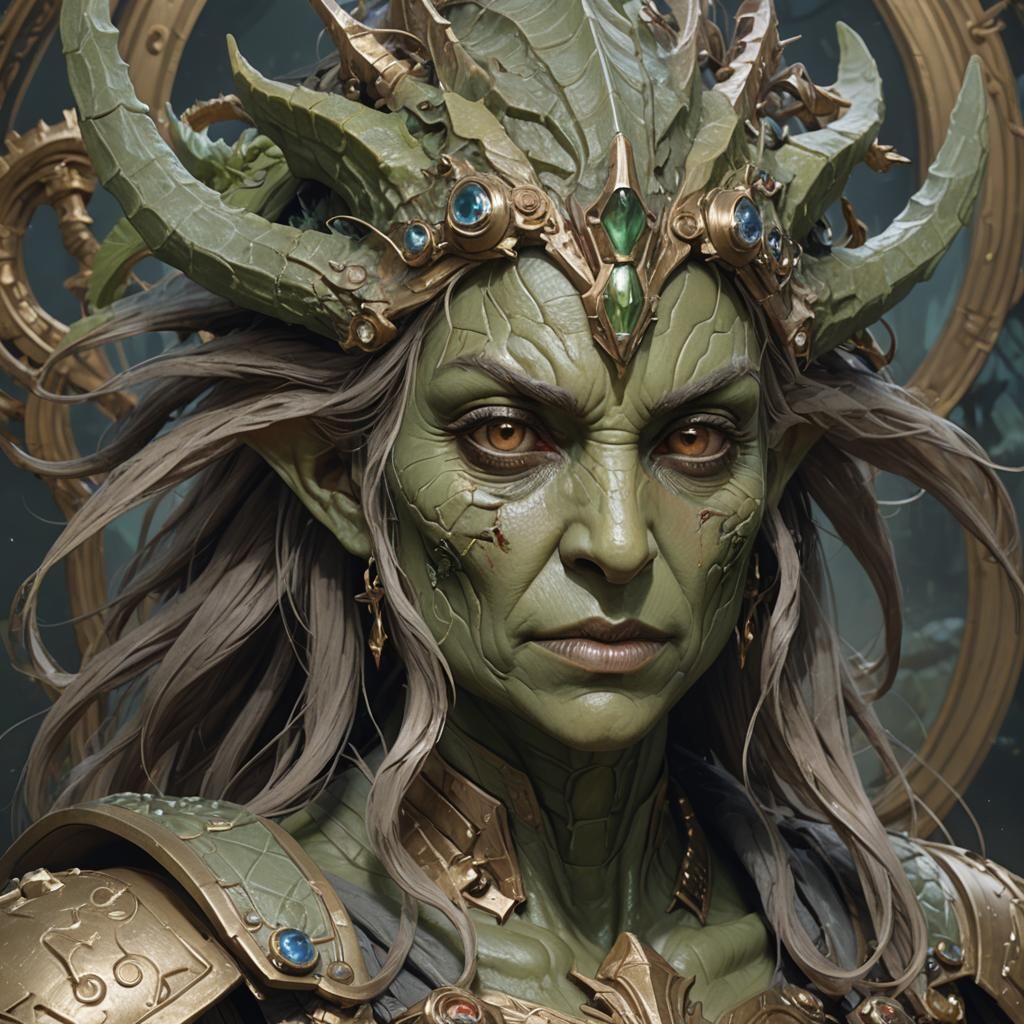 Alien Hybrid Portrait in Detailed Concept Art