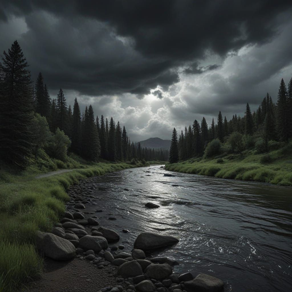 Ethereal Angels Hover Over Snake River's Tranquil Surface