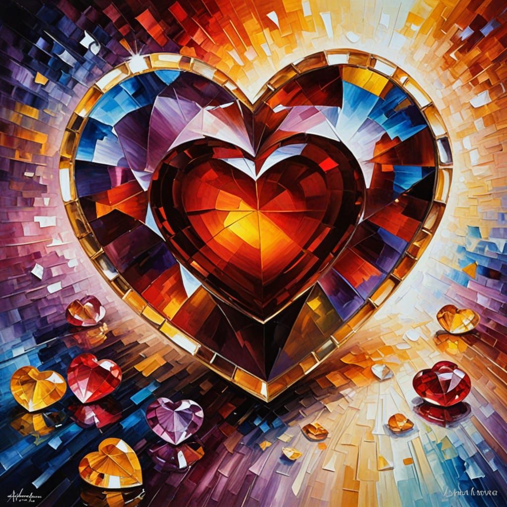 Luxurious Heart-Shaped Ruby in Warm, Golden Light