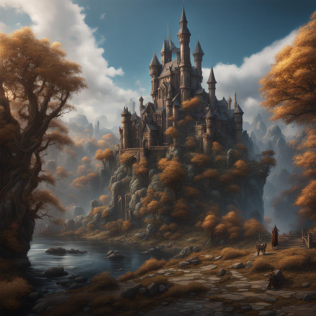 Detailed Matte Painting of Arthur in Deep Color