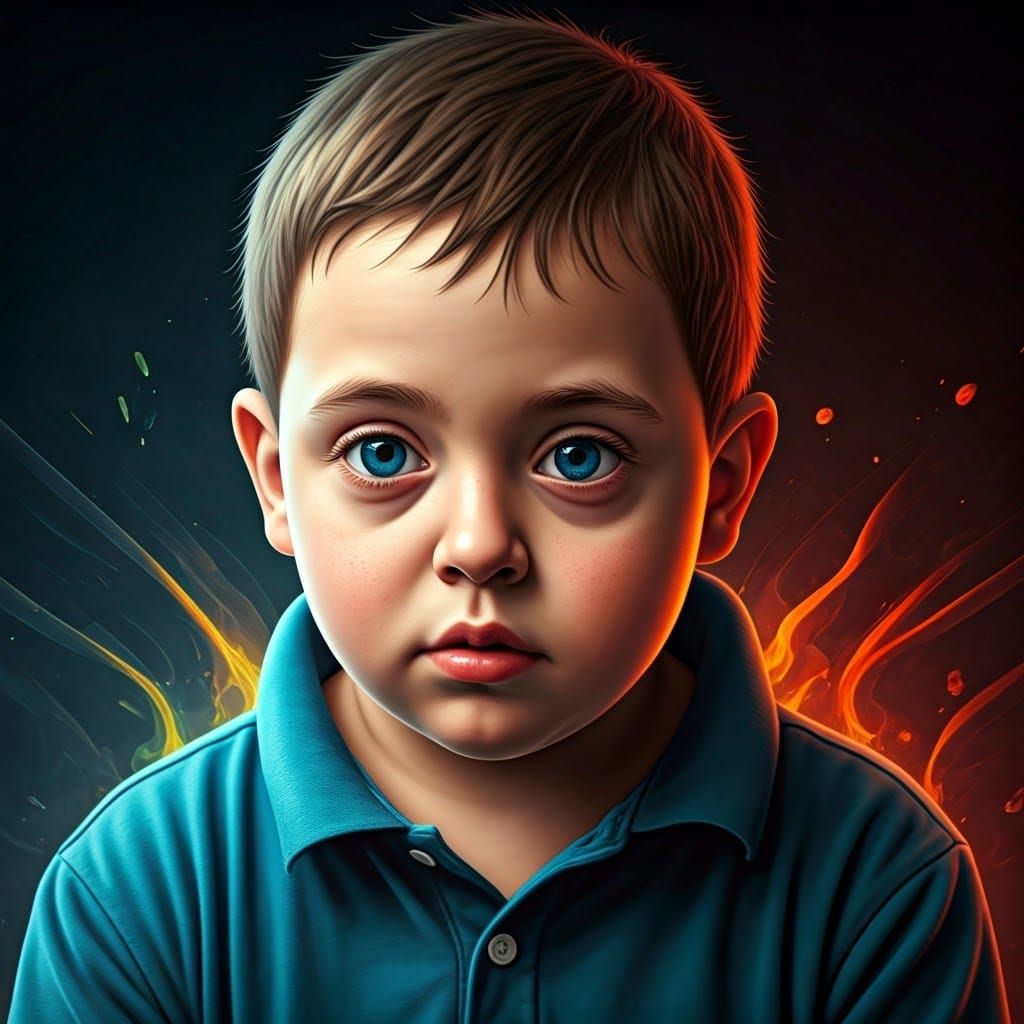 Cute Child Radiates Inner Passion and Creativity