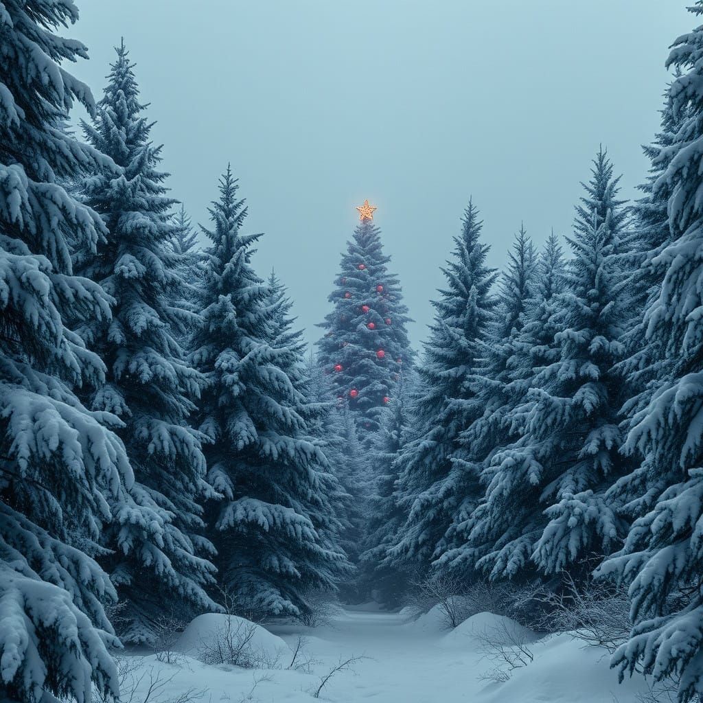 Mystical Evergreen Forest Glow