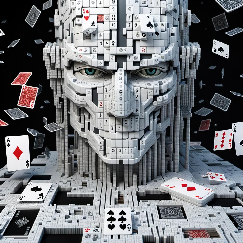 Hyperdetailed 3D Face Made of Computer Parts