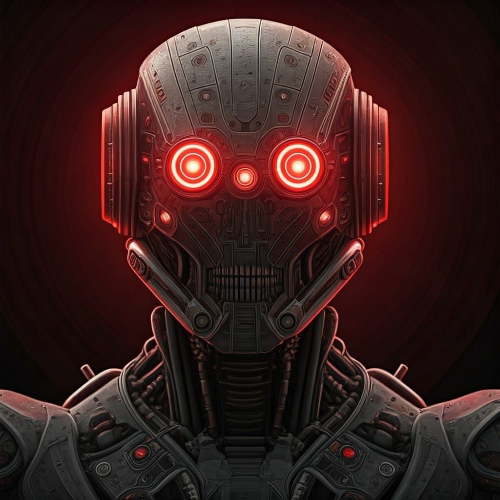 Cyborg Labor Units in a Futuristic Setting