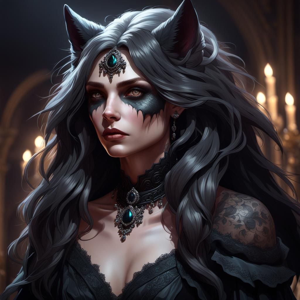 Gothic Werewolf in Wedding Dress: Concept Art