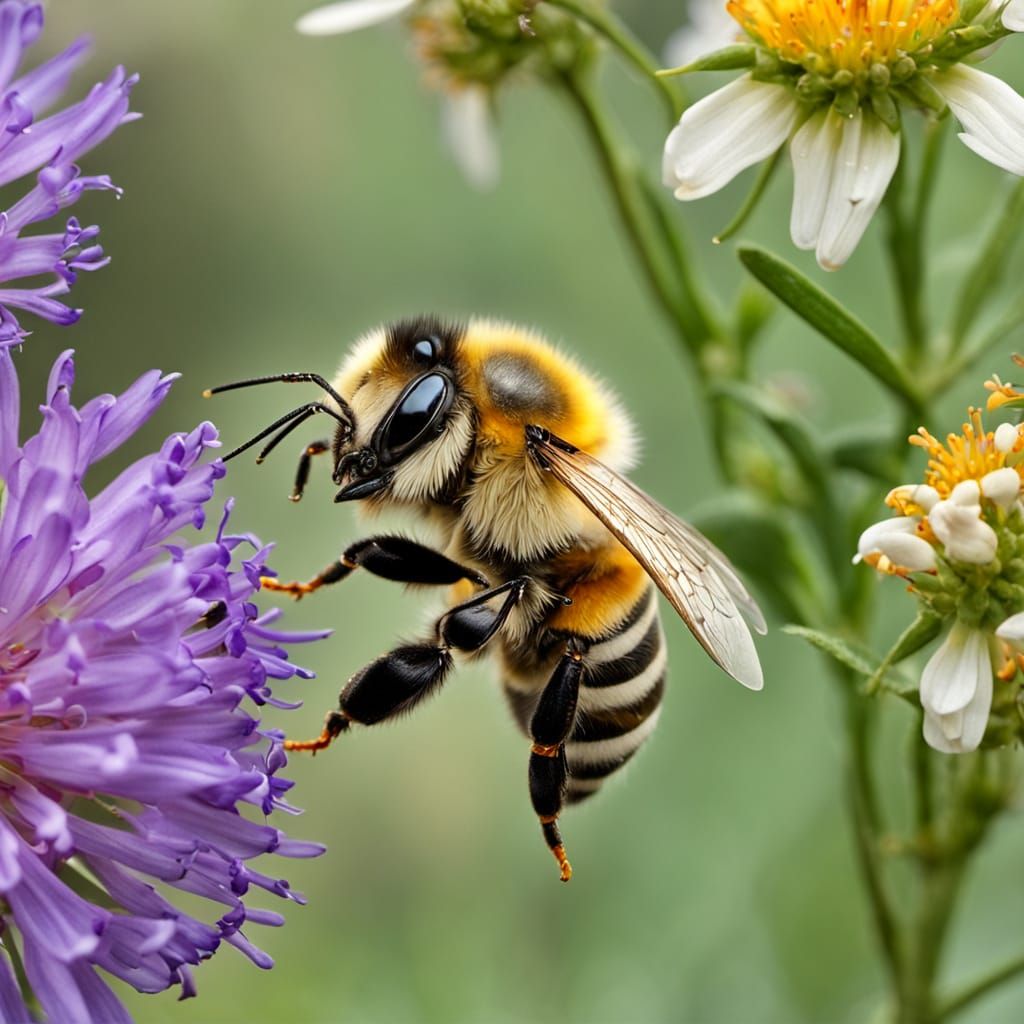 Honey Bee in Floral Bloom