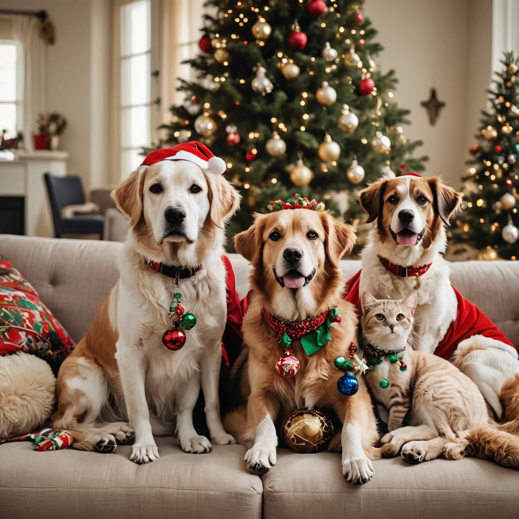 Festive Pets in Holiday Photography