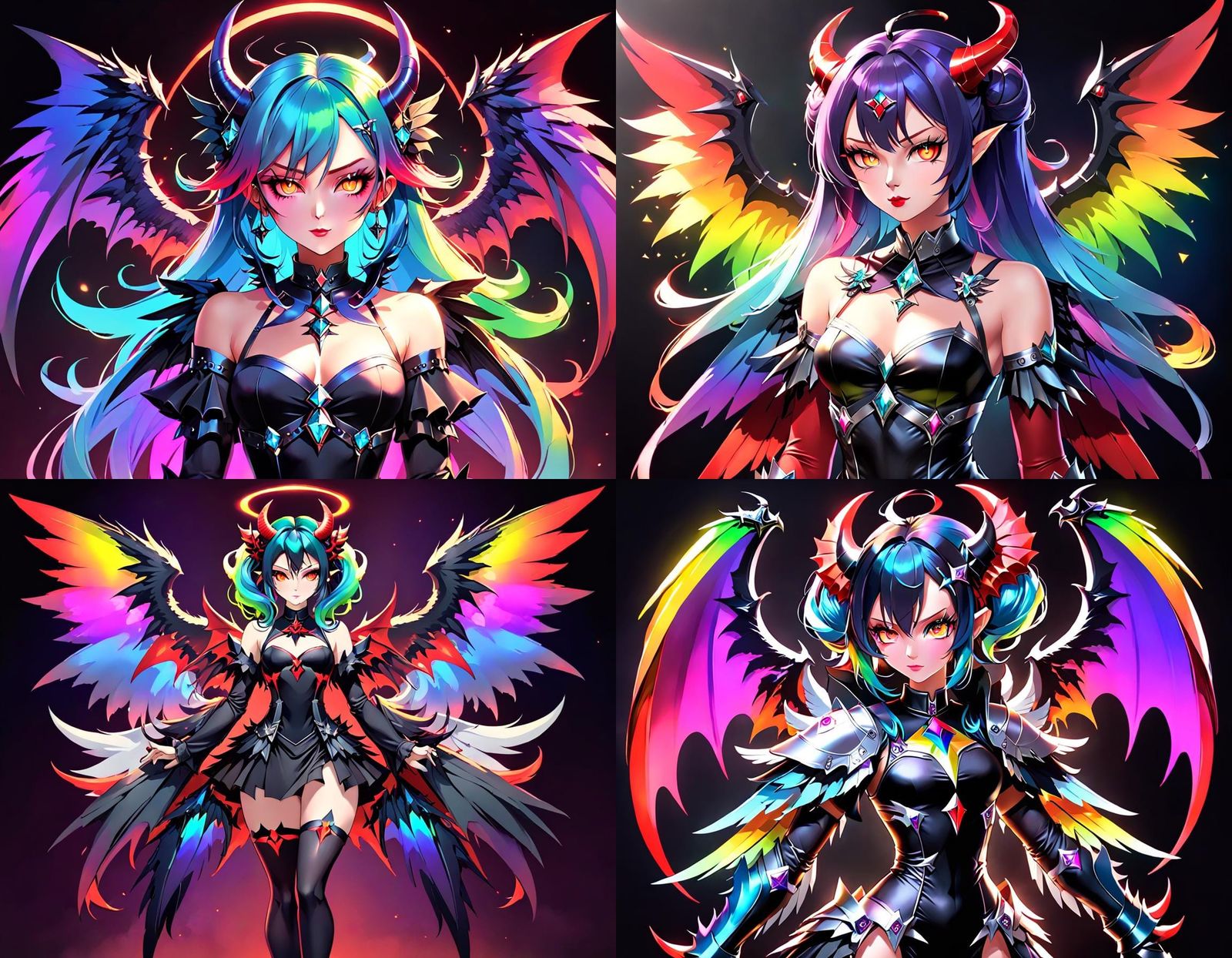 Nephalem: Angel and Demon Duality in Anime Style