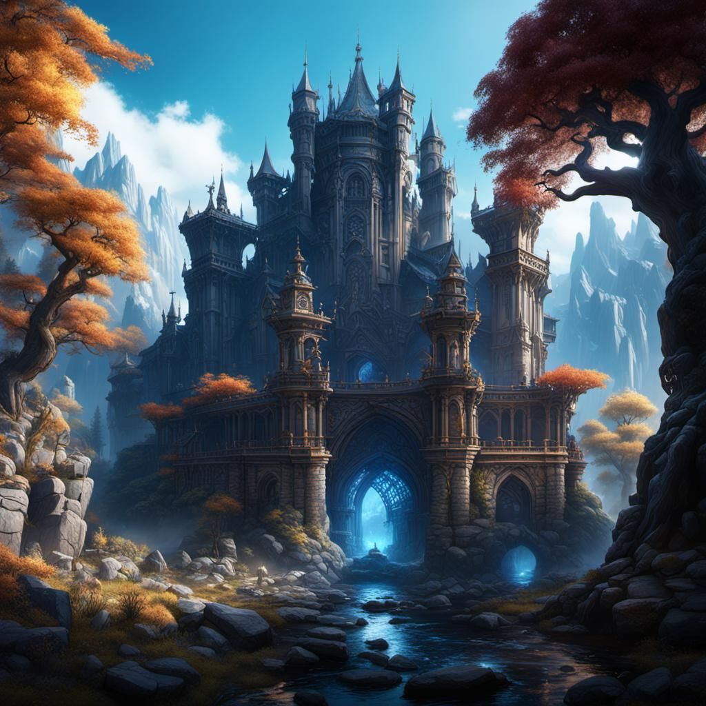 Fantastical Matte Painting in Deep Color
