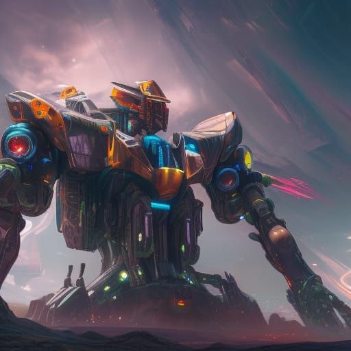 Detailed Giga Mecha Concept Art