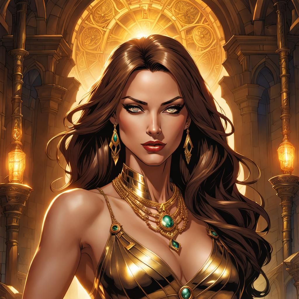 Treasure Room Beauty in Comic Book Style