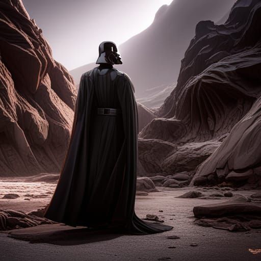 Detailed Matte Painting of Darth Vader