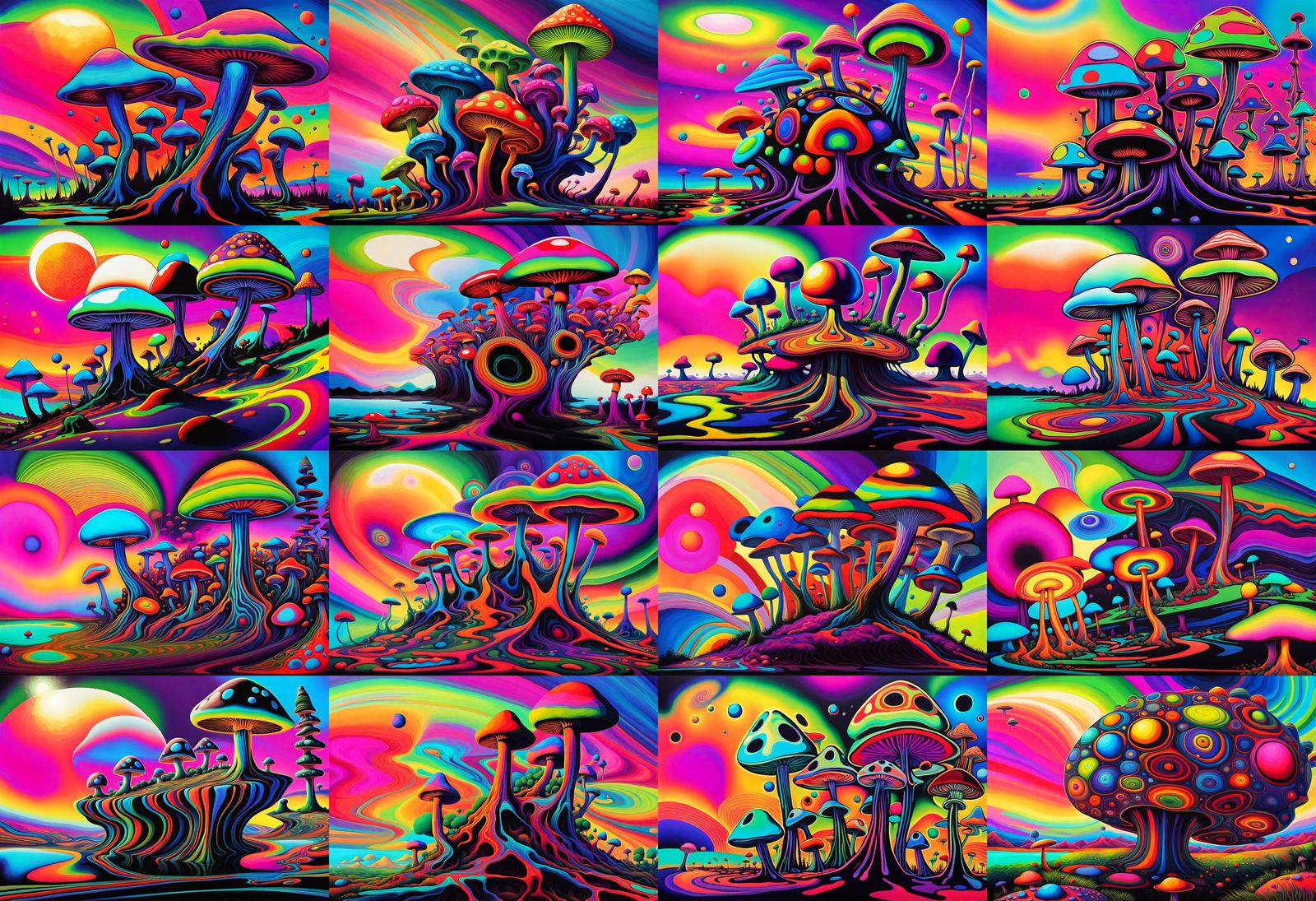 Colorful Mushroom Island