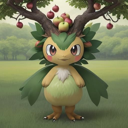 Apple Head Pokemon in a Field
