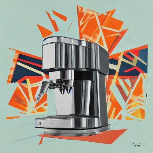 Retro-Futuristic Coffee Machine in Atomic Age Style