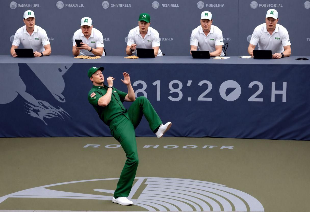 Man in Green Dancing: Surreal Photorealistic Style