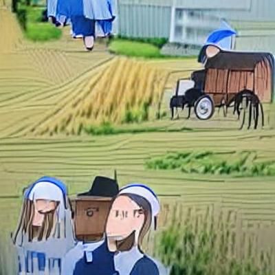 Amish Culture Meets Anime Art Style