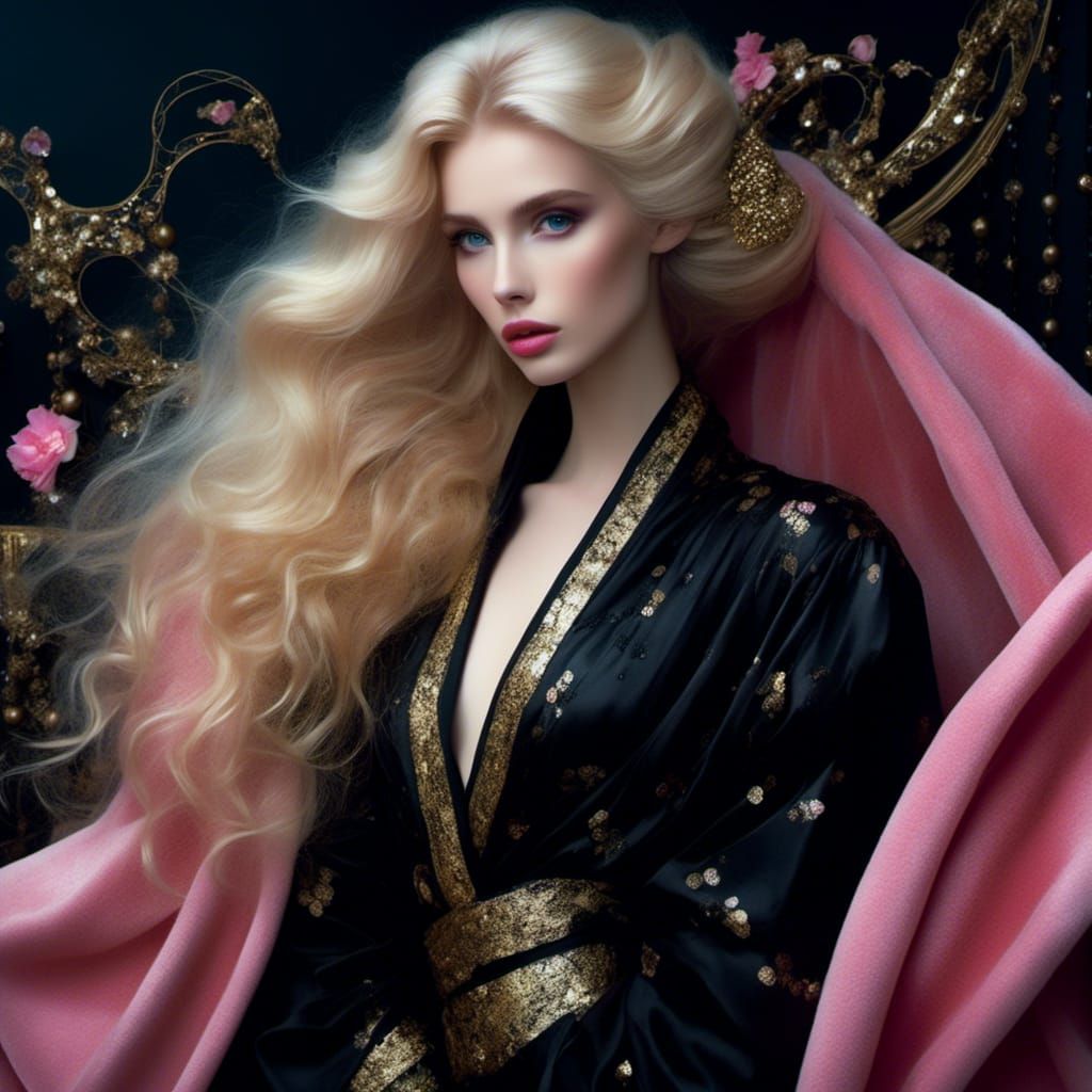 Elegant Noir Woman in Gothic Portrait