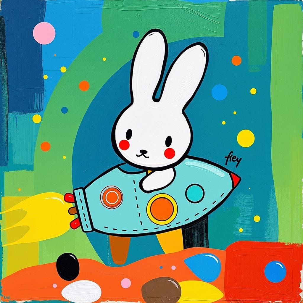 Miffy Bunny Spaceship