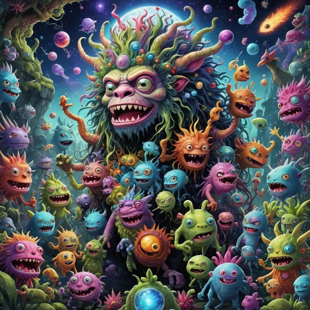 My Singing Monsters: Holographic Cosmic Illustration
