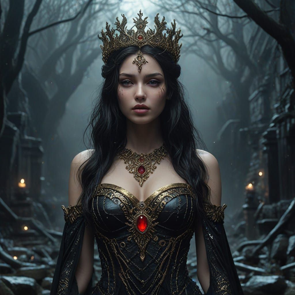 Goddess of the Underworld in Dystopian Ruin