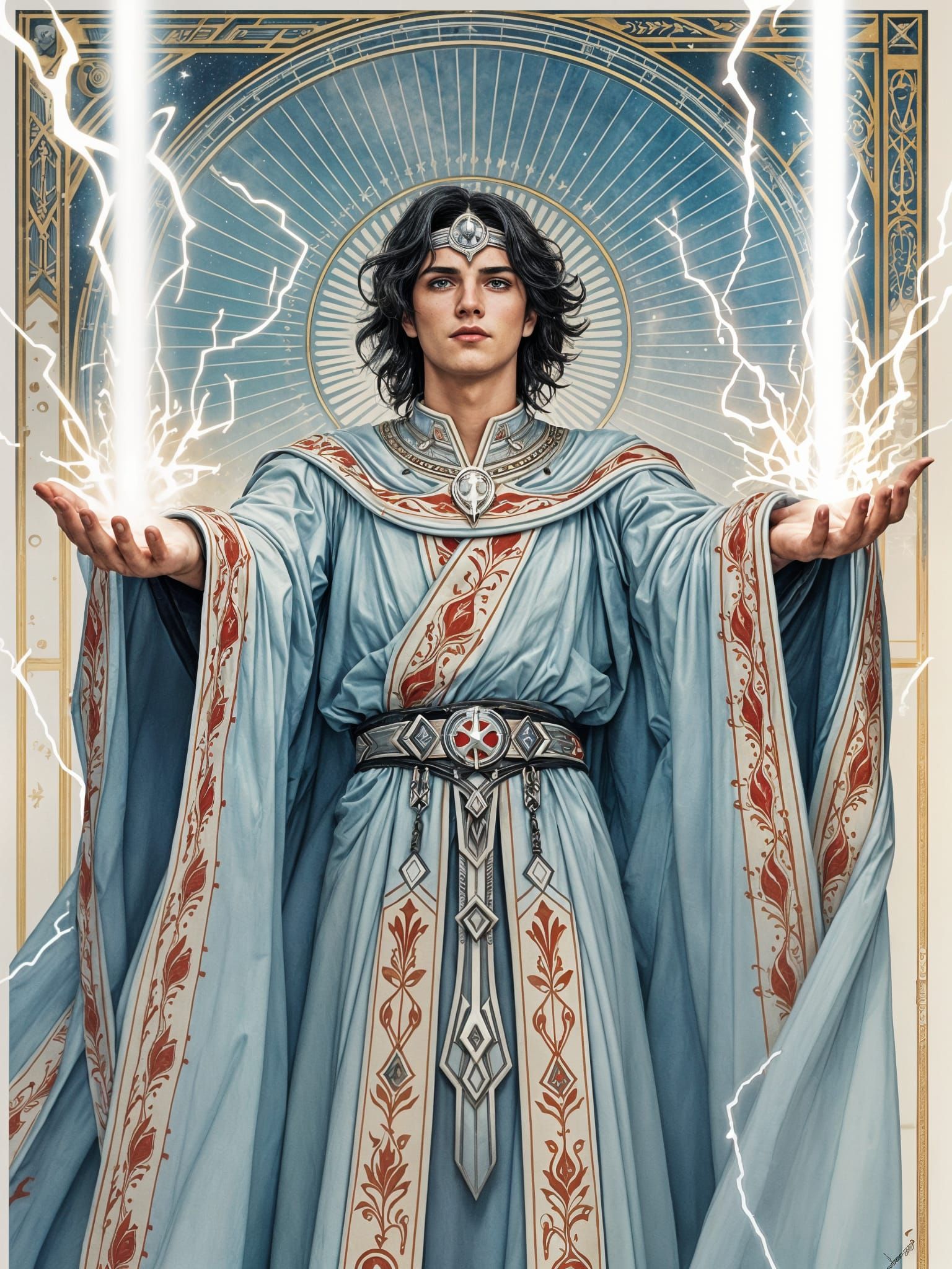 Art Deco Sith Lord Wields Force-Lightning