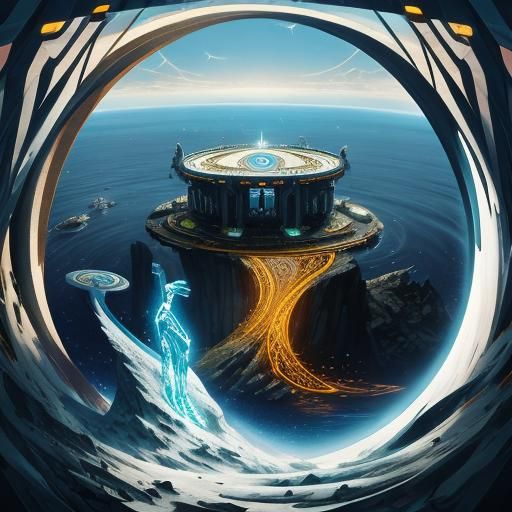 Futuristic Portal: A Surreal Odyssey Masterpiece