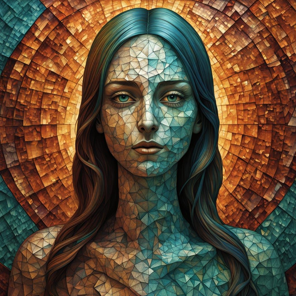 Penguin with Knowing Eyes in Neo-Expressionist Style