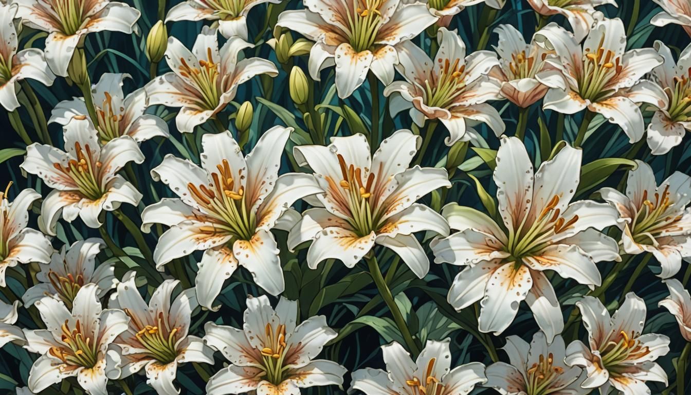 Ghibli Cartoon Sea Lily Macro Photography