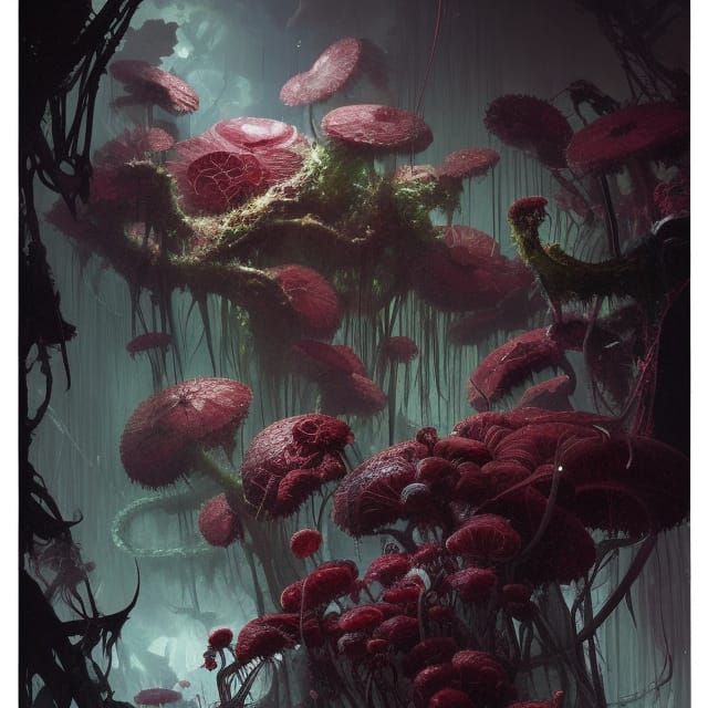 Sinister Alien Carnivorous Plants by Rutkowski