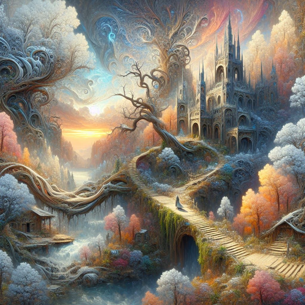 Winter to Spring Transition in Detailed Matte Painting