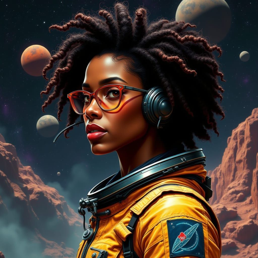 <lora:Gallifrey:1.0> #black-women in space