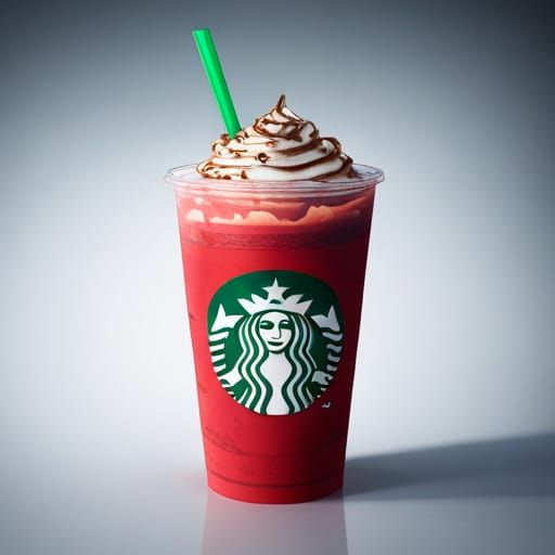 Fantastical Starbucks Drink in Detailed Matte Painting