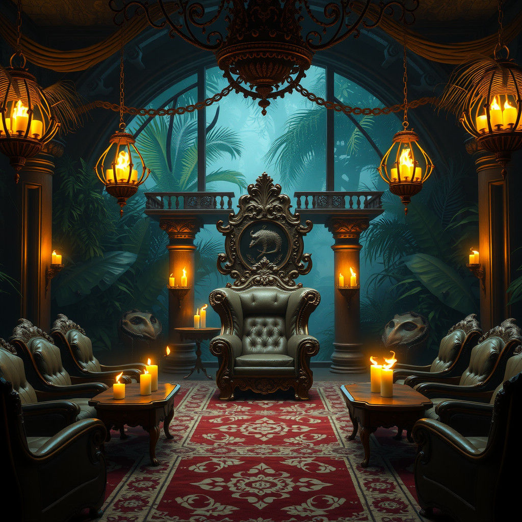 Decadent Jungle Meeting Room for Fantasy Boss