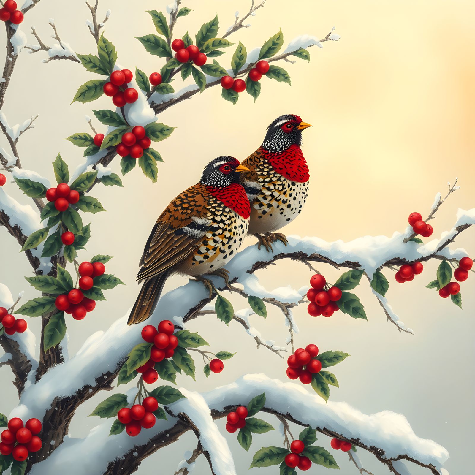 Holiday Partridges in Pear Trees