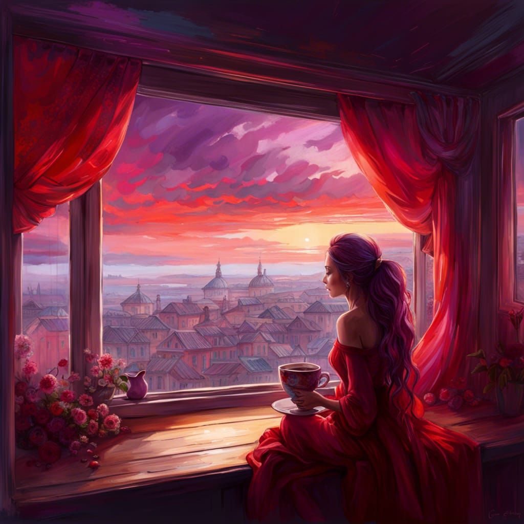 Spectacular Dawn Window with Cloud City View