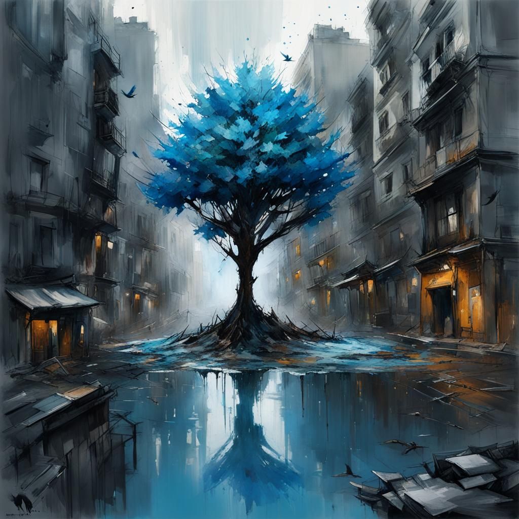 Tree in the broken city
