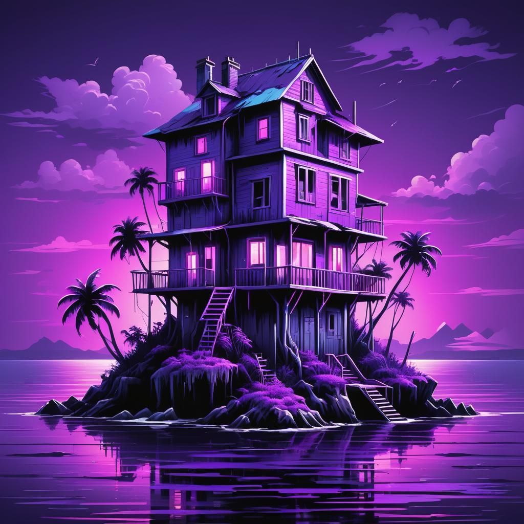 The purple island house