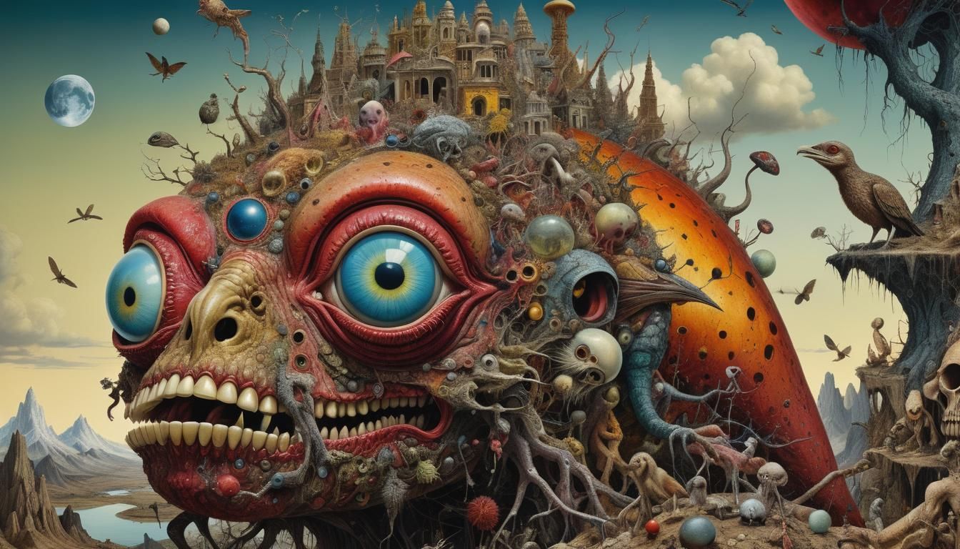 Apocalyptic Surrealism: A Mixed Media Collage