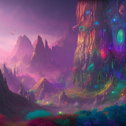 Psychedelic Fantasy Art in Deep Color