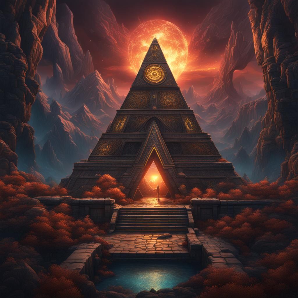 Detailed Matte Painting of the Illuminati
