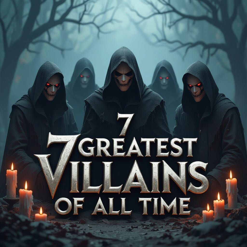 Ominous Villains in Haunting Candlelight Display